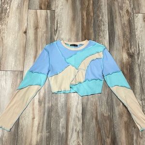 Shein multi colored cropped long sleeve. Size small.